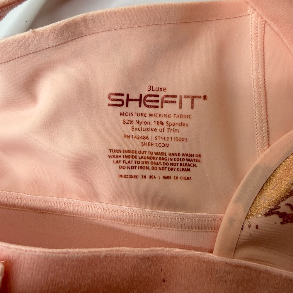 (2) SHEFIT FLEX Blush Sports Bra Size 3Luxe Supportive Activewear Medium Impact - Picture 13 of 14